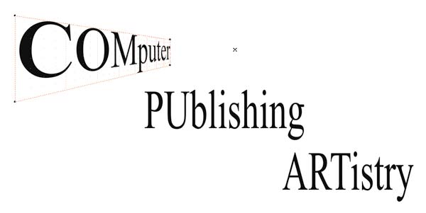 Рис. 8. Требуется скопировать эффект перспективы с текста «COMputer» на текст «Publishing»