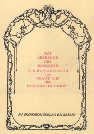 Константин Сомов. Титульный лист «Книги маркизы». 1907 г.