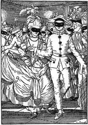 Константин Сомов. Маскарад. Иллюстрация из «Книги маркизы». 1907 г.