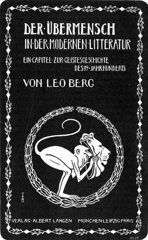 Т.Т.Гейне. Обложка к книге «Сверхчеловек в современной литературе» Лео Берга