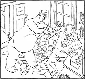 Т.Т.Гейне. Рисунок из книги «Сказки». 1935