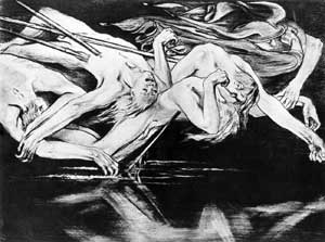 С.Выспянский. Гермес сопровождает души воинов в глубины подземного царства. Иллюстрация к «Илиаде»