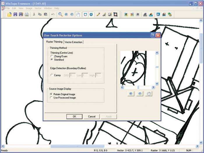 Рис. 9. WinTopo Raster to Vector Converter