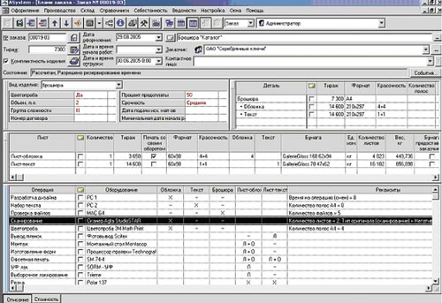 Бланк заказа в АSystem