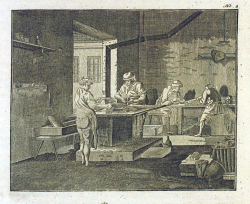 Словолитец. Гравюра из издания «Зрелище природы и художеств» (СПб., 1784)
