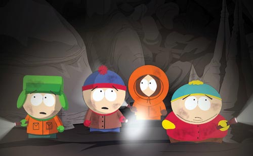 Сравните с предыдущей иллюстрацией. Персонажи сериала «Южный парк», также создаваемые средствами трехмерной графики, упрощены до примитивности. Тем не менее популярность сериала только растет