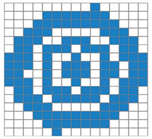 Рис. 4. Концентрический растровый элемент