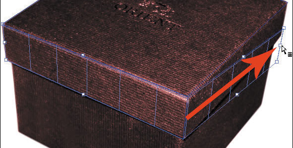 Рис. 16. На верхней грани крышки коробки создана первая плоскость (а); процесс создания дочерней плоскости (б); созданы пять перспективных плоскостей (в)