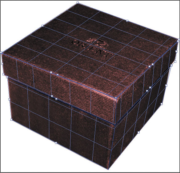 Рис. 16. На верхней грани крышки коробки создана первая плоскость (а); процесс создания дочерней плоскости (б); созданы пять перспективных плоскостей (в)