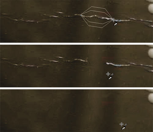 Рис. 2. Пример использования инструмента Удаление царапин