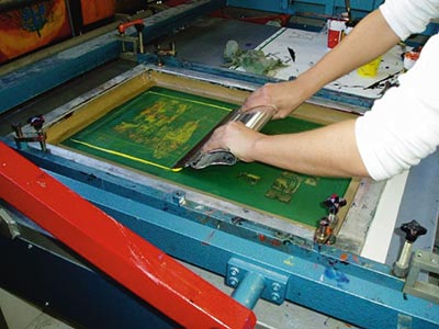 Рис. 4. Ручная трафаретная печать