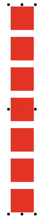 Рис. 5. Созданы
шесть копий исходного
объекта
с заданным расположением