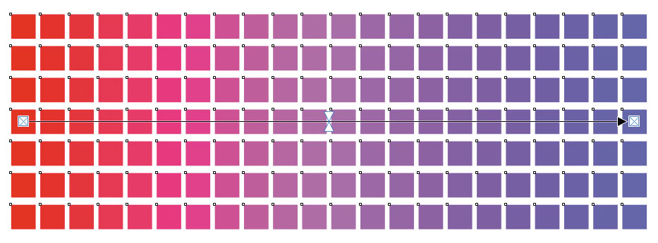 Рис. 13. Вид группы перетекания в режиме изменения цвета по часовой стрелке