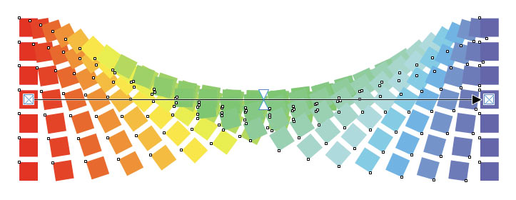 Рис. 22. Вид группы перетекания при повороте на 180° и отключенной опции Перетекание с повтором
