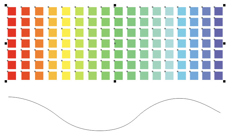 Рис. 27. Выделение группы перетекания инструментом выбора