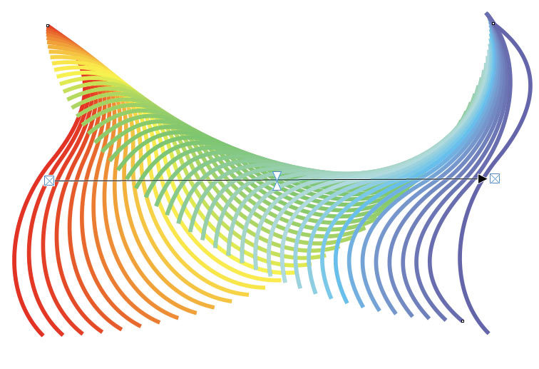 Рис. 42. Количество шагов группы перетекания увеличено до 50