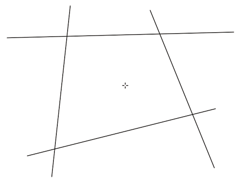 Рис. 4. Курсор установлен внутри области, ограниченной линиями