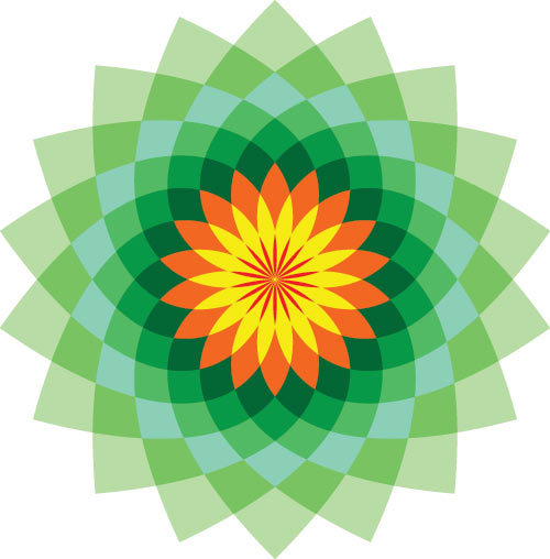 Рис. 51. Результат вращения — радиальный узор из 162 объектов