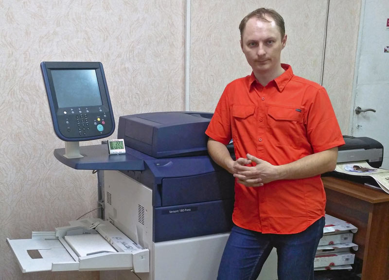 Вадим Карнушин, технический директор типографии «Кант» с ЦПМ Xerox Versant 180