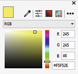 Рис. 9. Выбор цвета для средней
узловой точки